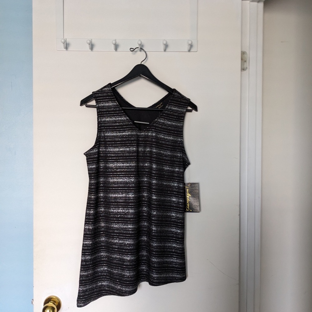 Black Sleeveless Top with Scoop Neck